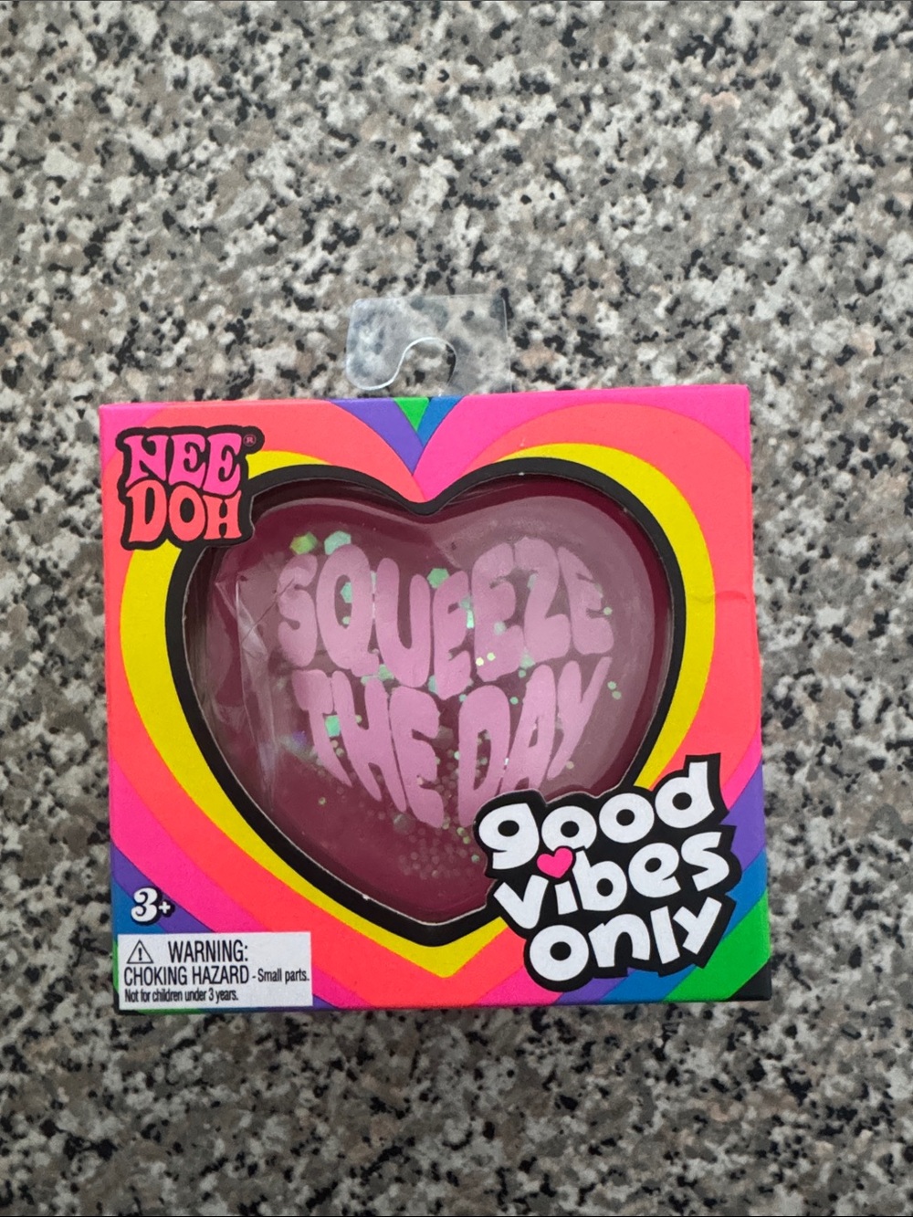 NeeDoh Heart Squeeze Toy - Pink "Squeeze The Day"